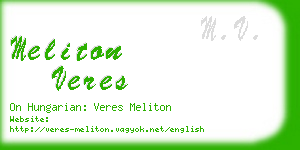 meliton veres business card